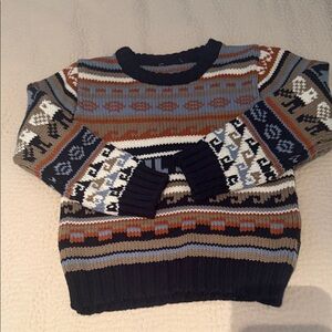 Cozy Multicolor Crewneck Kids Sweater